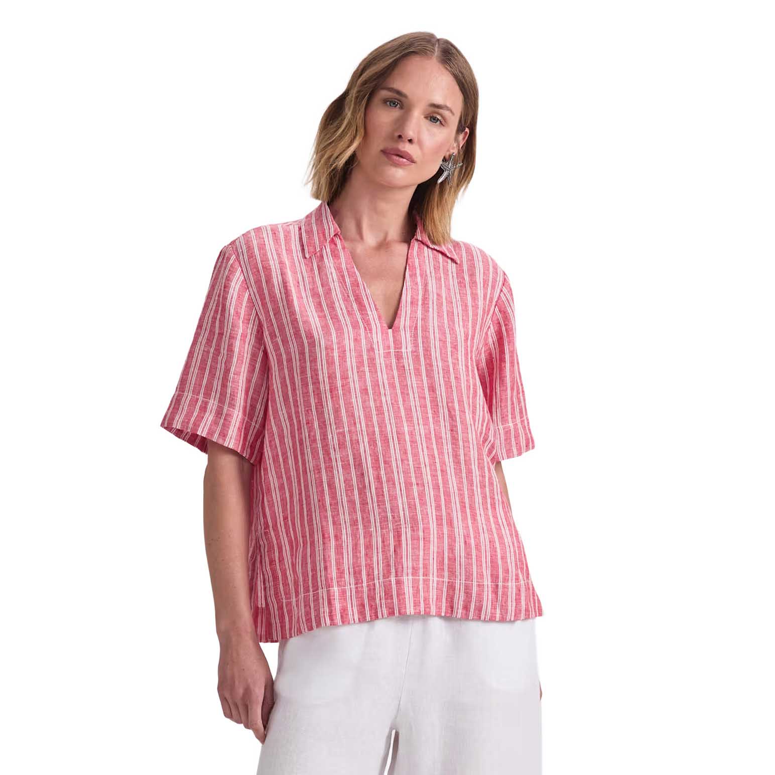 Sportscraft Ashley Linen  Popover shirt